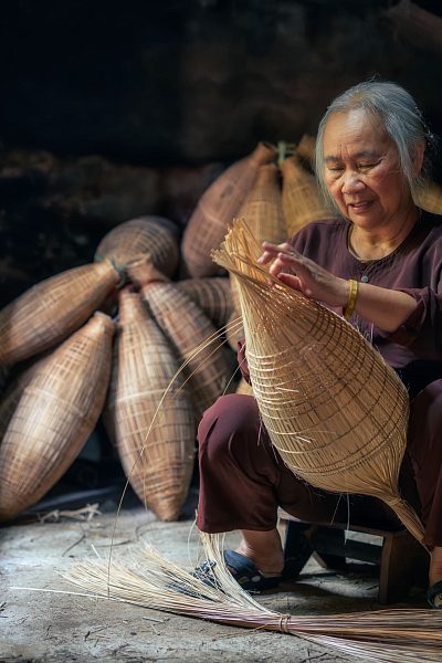 Плетение ловушек для рыбы